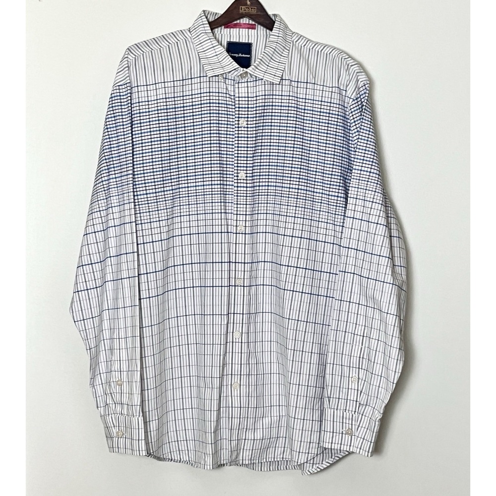 Tommy Bahama Button Up Shirt Men's XXL Geometric Print Preppy Professional‎
